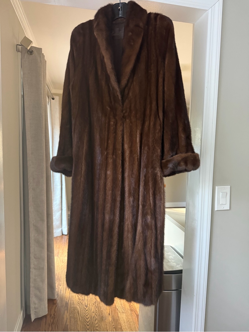 Women's Long Brown Faux Fur Coat - Classic Cozy Outerwear
